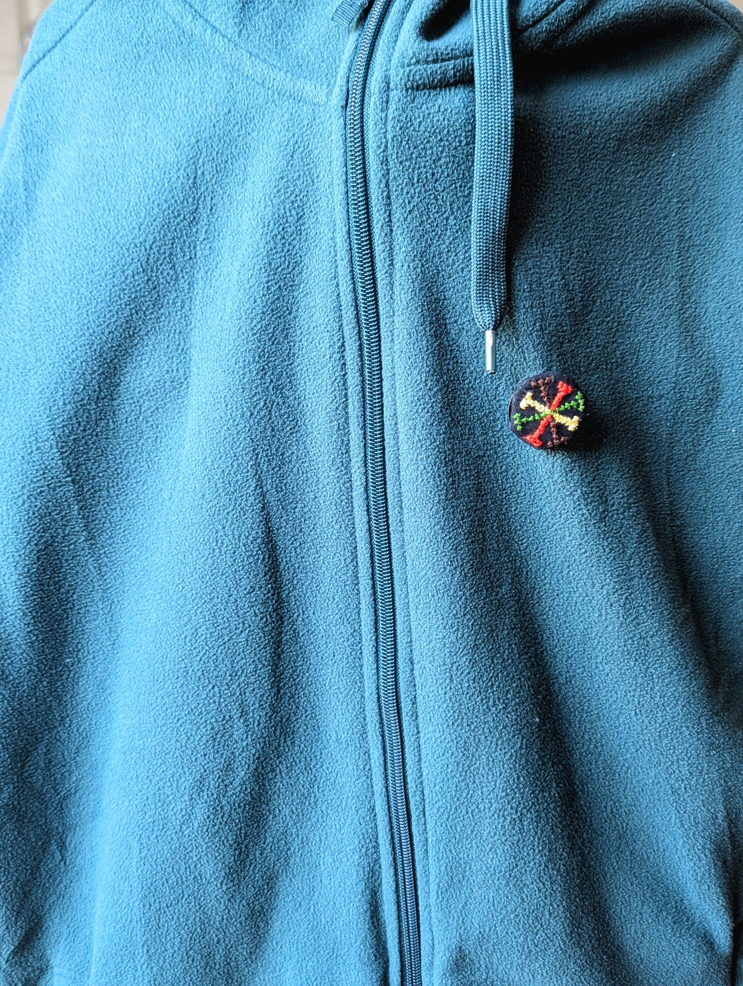 Embroidered brooch