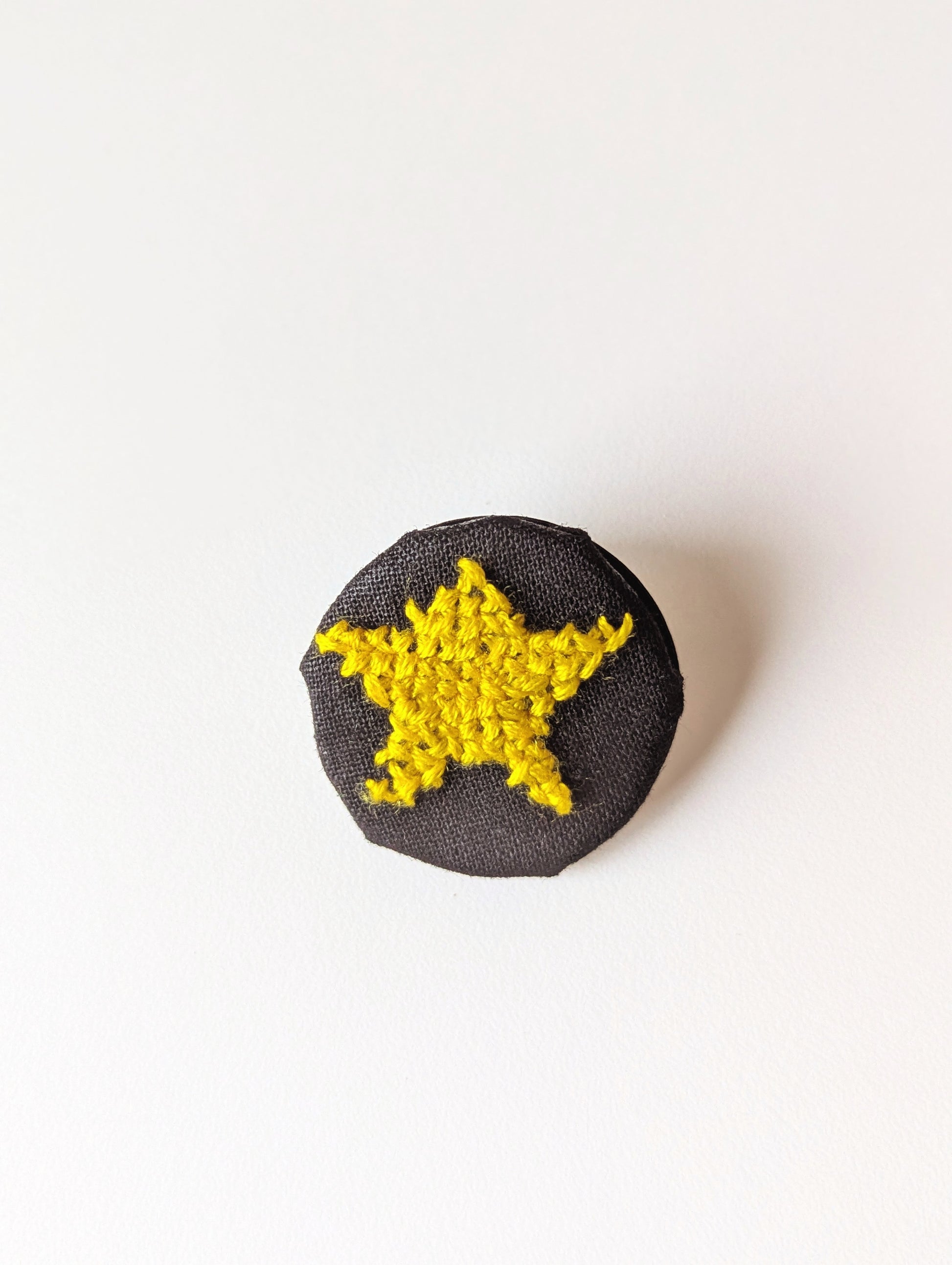 Embroidered brooch