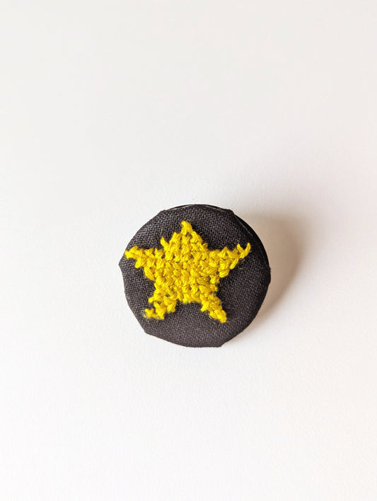 Embroidered brooch